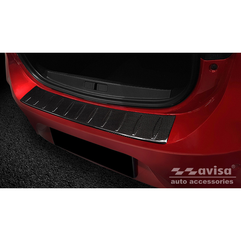 Echt 3D Carbon Achterbumperprotector  Opel Corsa F HB 5-deurs GS Line 2019- 'Ribs'