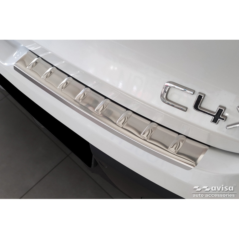 Stainless Steel Rear bumper protector  Citroën C4 X 2023- 'Ribs' (2-Pieces)