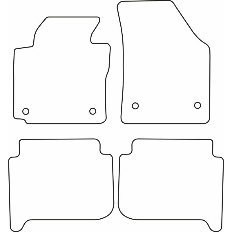 Set car mats  Volkswagen Touran 2007-2015 (5-Persons)