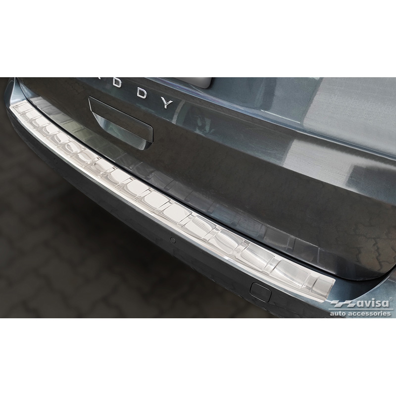 Stainless Steel Rear Bumper Protector  Volkswagen Caddy V 2020- 'Ribs'