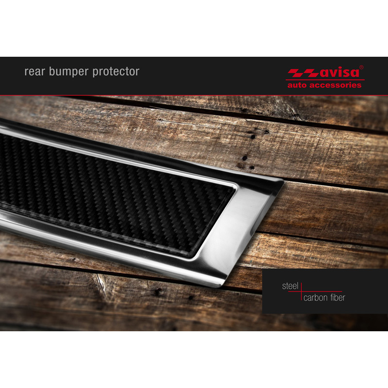 RVS Achterbumperprotector 'Deluxe'  Mazda CX5 2012-2017 Chroom/Zwart Carbon