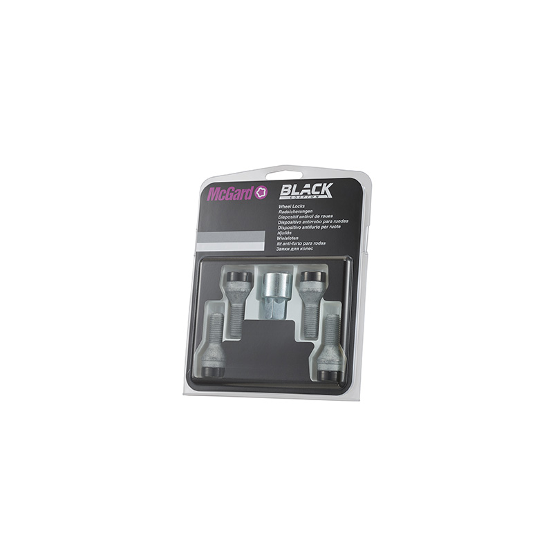 McGard Wheel locking bolts M14x1.25 Black - Conical - Length 27.3mm (17mm hex)