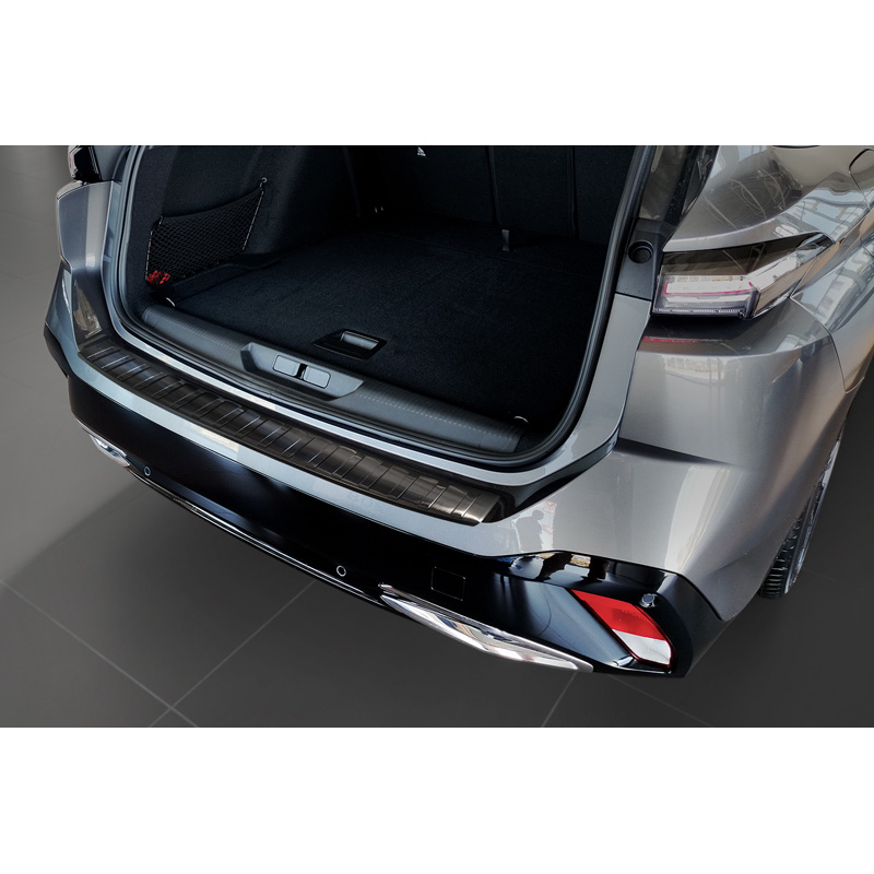 Black Stainless Steel Rear bumper protector  Peugeot 308 II SW 2013-2017 & Facelift 2017-2021 'Ribs'