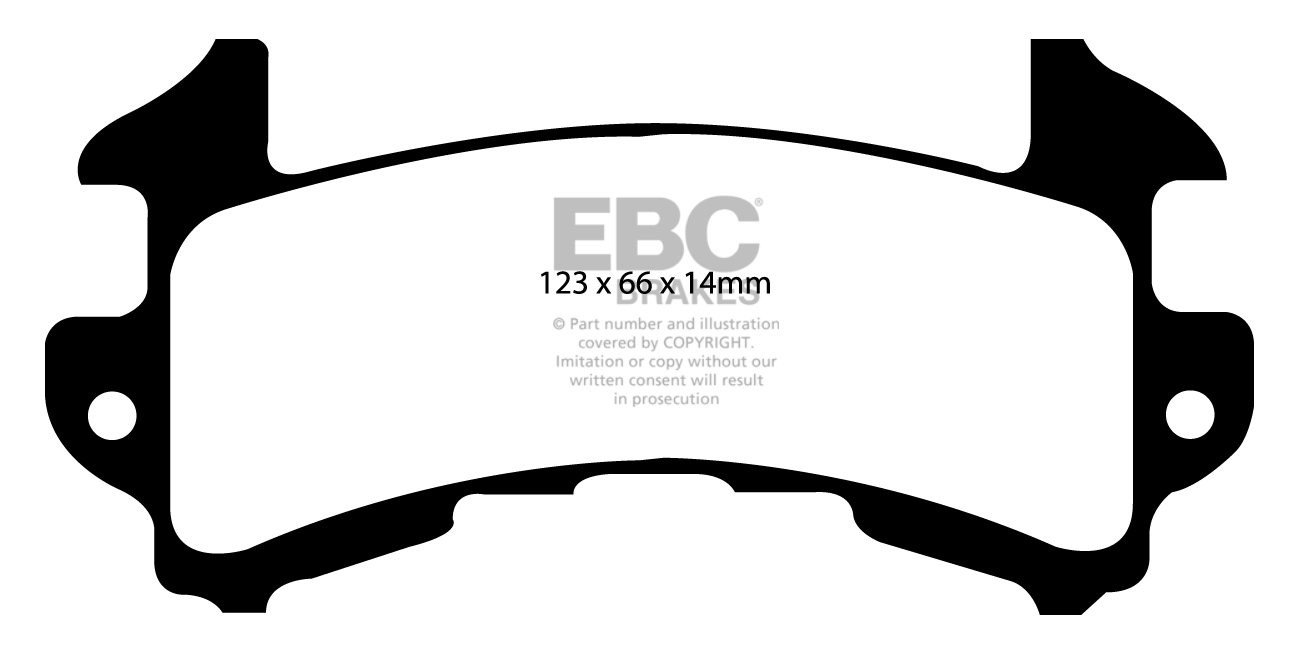 EBC Brakes PONTIAC Firebird 6.6 78-79 Remblokken achterzijde red