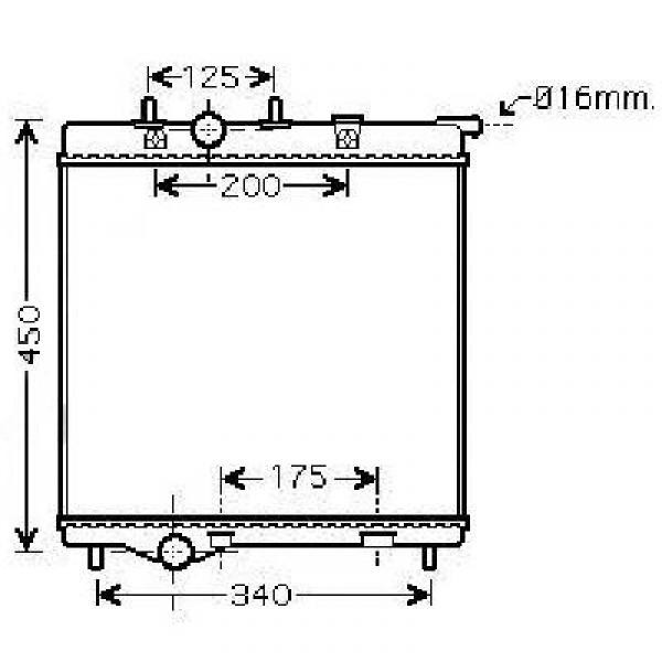 Radiator C5 / C6 / P407 04->> 380x705