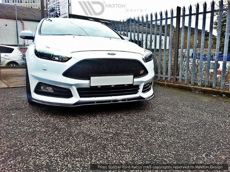 Voorspoiler Ford Focus ST Mk3 FL V.1 Glanzend Zwart