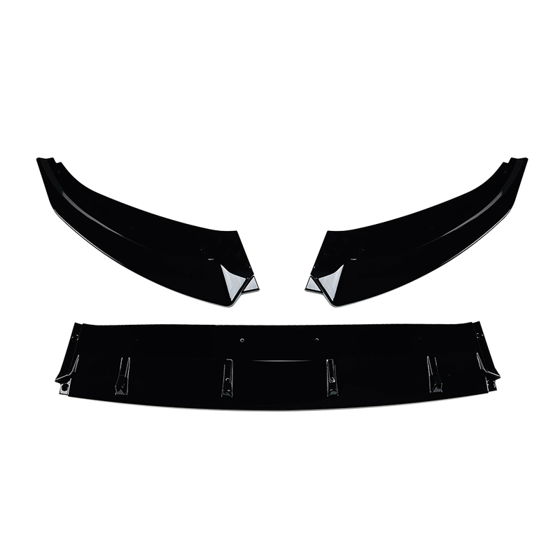 Front spoiler lip  Volkswagen Caddy V 2020- (Glossy Black ABS)