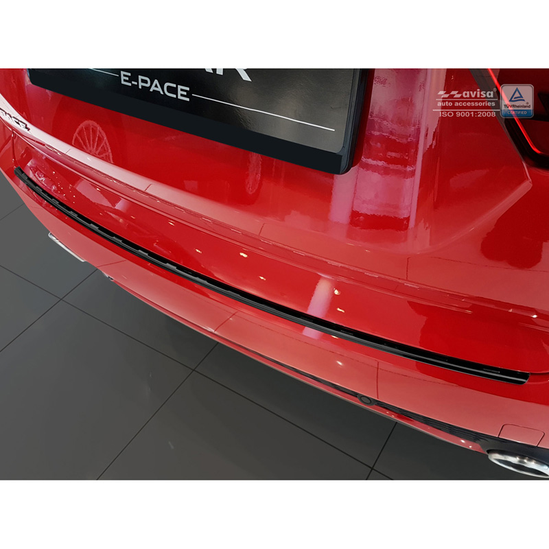 Zwart RVS Achterbumperprotector  Jaguar E-Pace 2017-2020 & FL 2020- 'Ribs'
