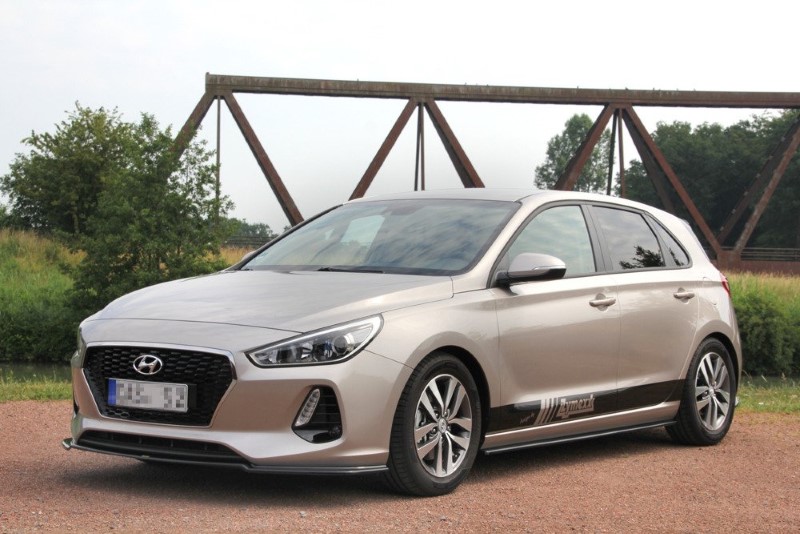 Zijskirts Diffusers Hyundai i30 MK3 Hatchback Glanzend Zwart