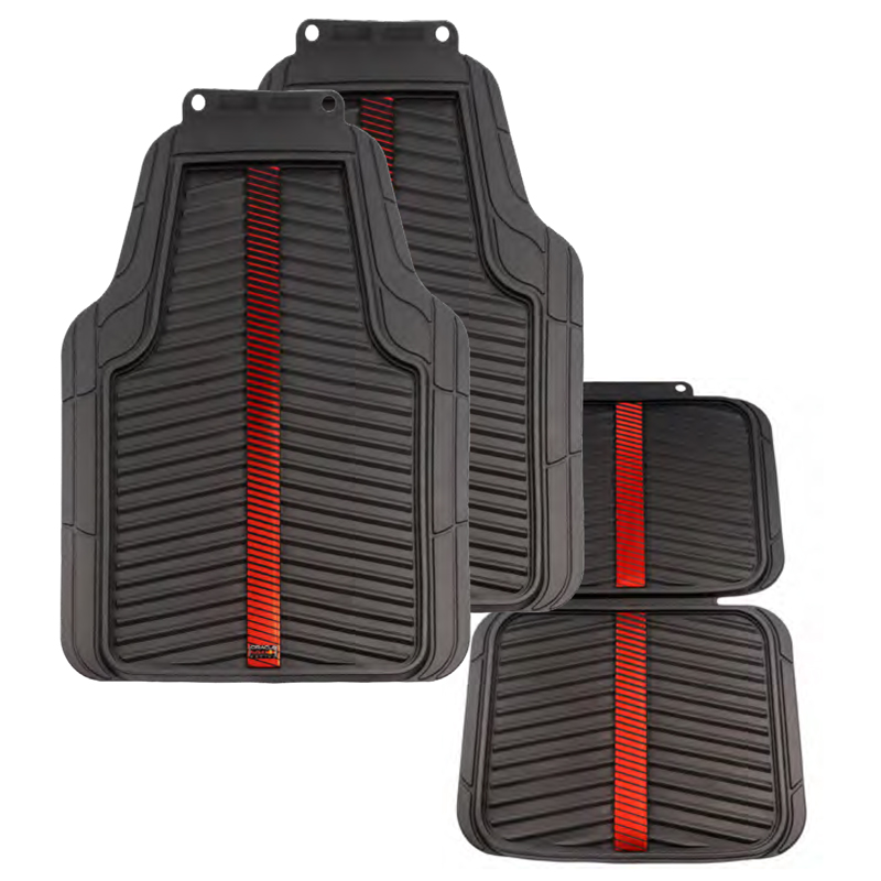 Red Bull Oracle Universal car mats set 'Heavy Duty' - 4-piece set - Black/Red