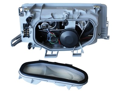 Headlights Mercedes W201 190E 82-93 black