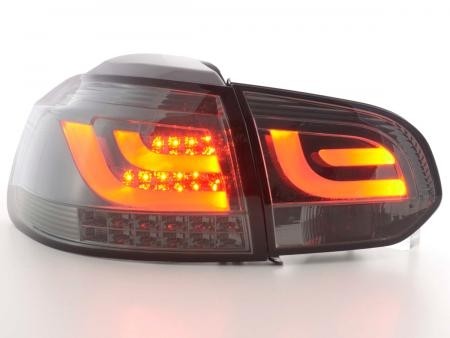 Achterlichten VW Golf VI met Tube en LED 08-12 Helder/Smoke