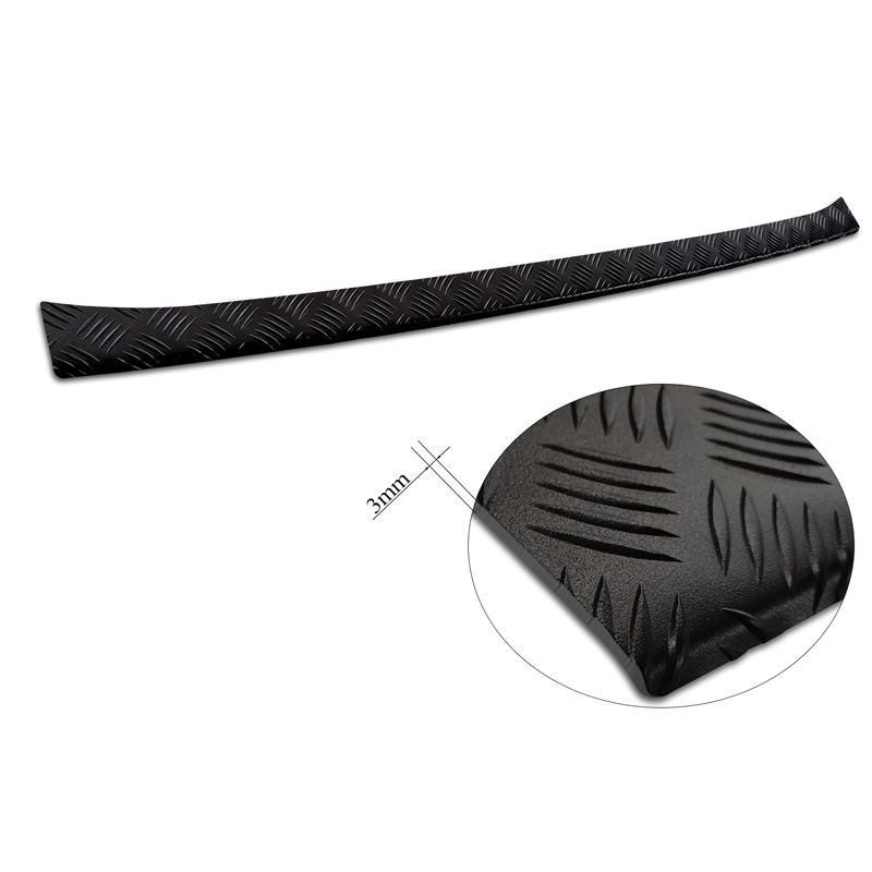 Matt Black Aluminum Rear bumper protector  Mercedes Sprinter III 2018- 'Riffled plate'