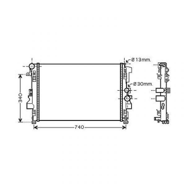 Radiator MB VIANO 04->> 680x405x26 ALLE MODELLEN