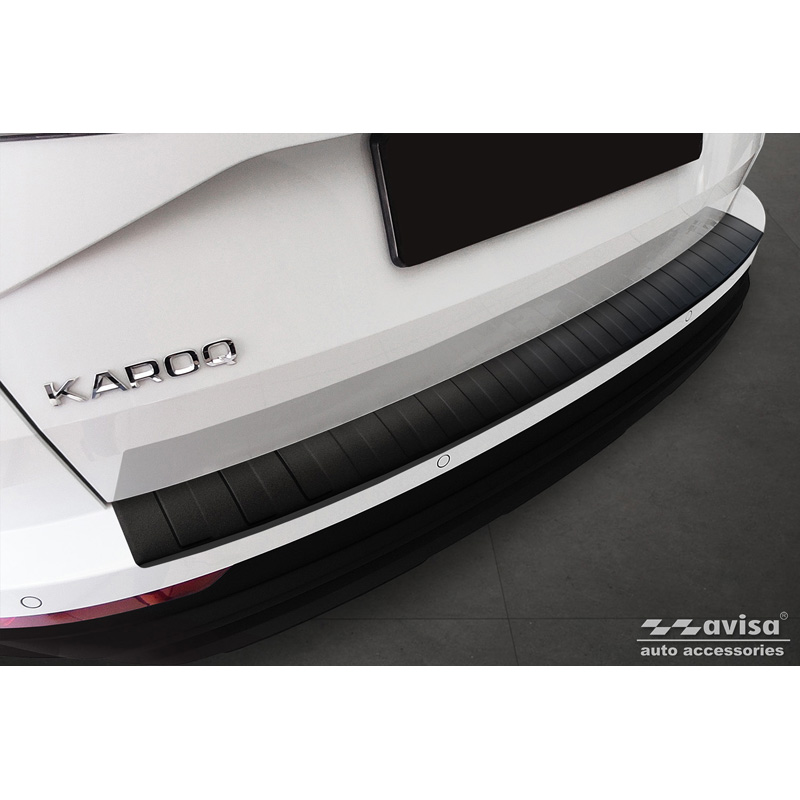 Matzwart RVS Achterbumperprotector  Skoda Karoq Facelift 2022- + Sportline Facelift 2022-  'Ribs'