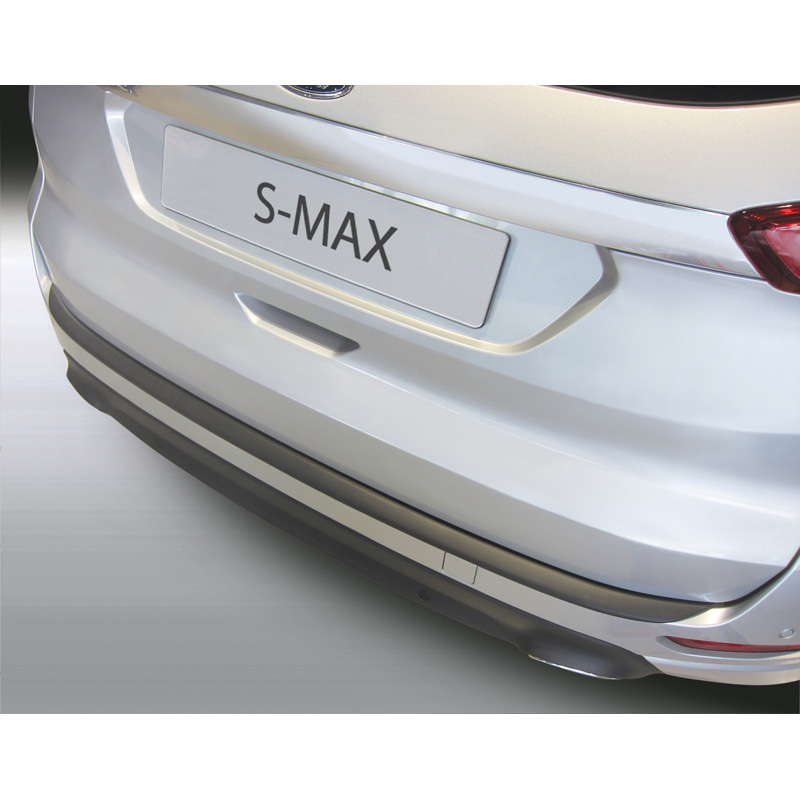 ABS Rear bumper protector  Ford S-Max 9/2015- Black 'Ribbed'