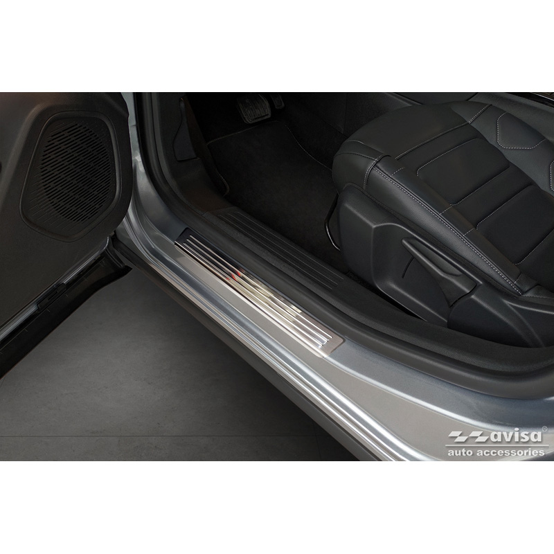 Stainless Steel Door sill protectors  Citroën C4 III 2020- & C4 X 2022- 'Lines' - 4-pieces