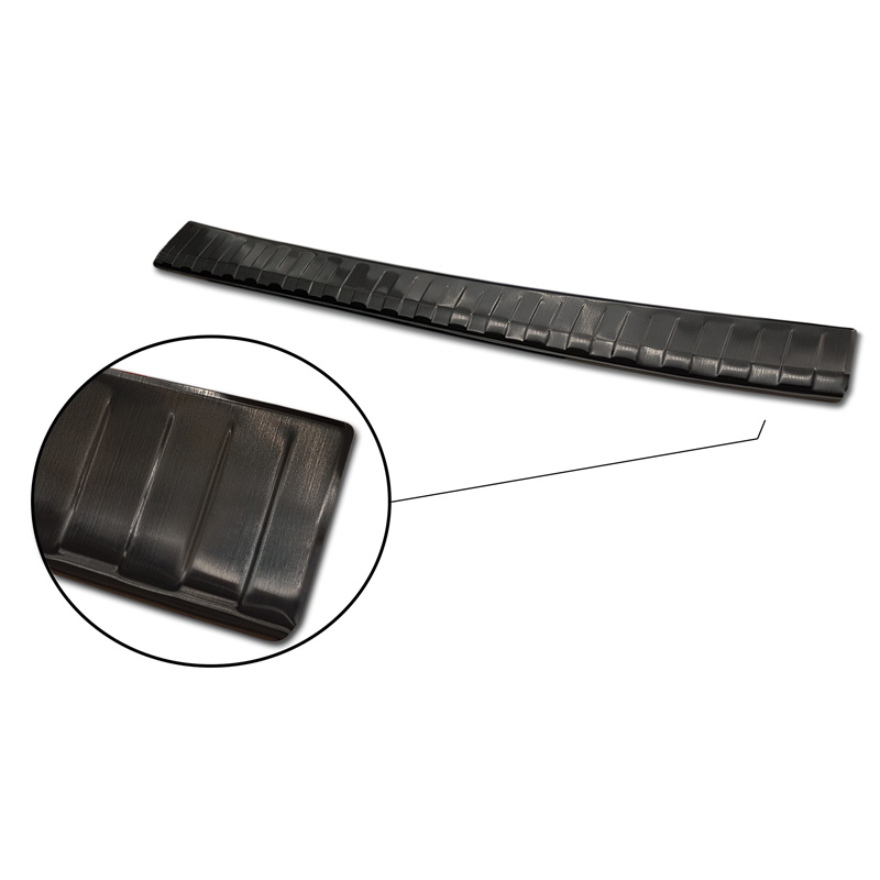 Black Stainless Steel Rear bumper protector  Mercedes GLS (X167) 2019-2023 & FL 2023- 'Ribs'