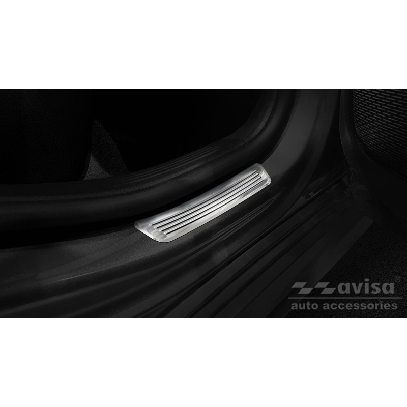 RVS Instaplijsten  Mercedes A-Klasse W177 HB/Sedan 2018- 2-delig (achterdeuren)