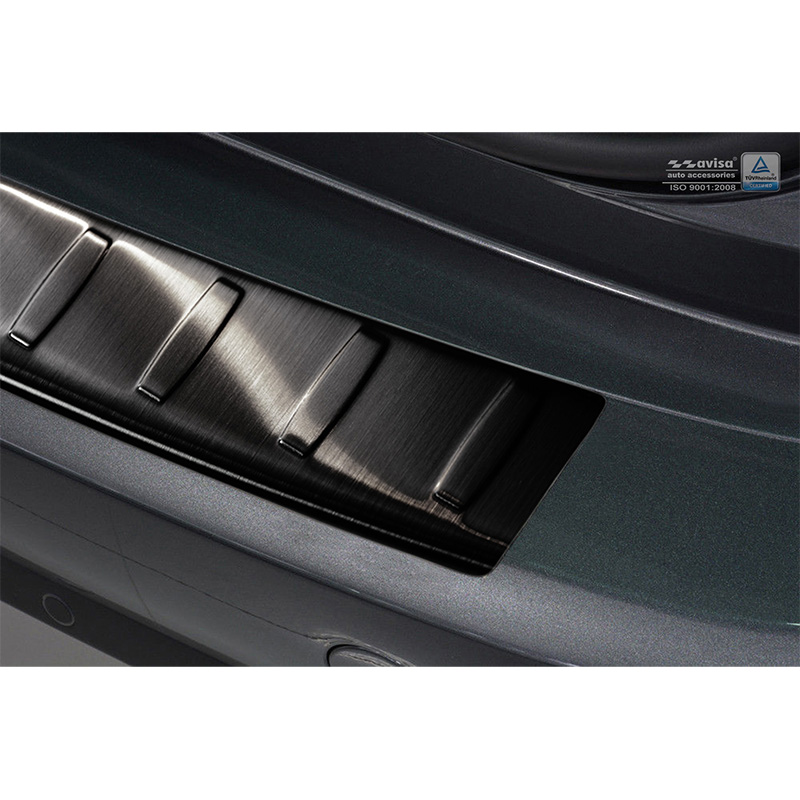 Zwart RVS Achterbumperprotector  Citroën C4 Picasso 2013- & C4 Spacetourer 2018- 'Ribs'