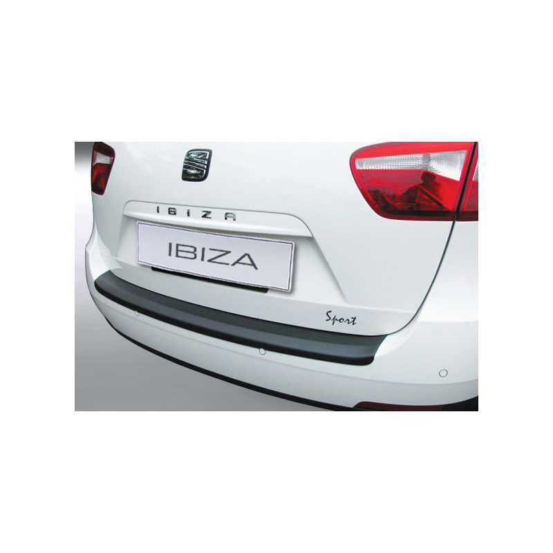 ABS Rear bumper protector  Seat Ibiza ST 2010-2016 Black