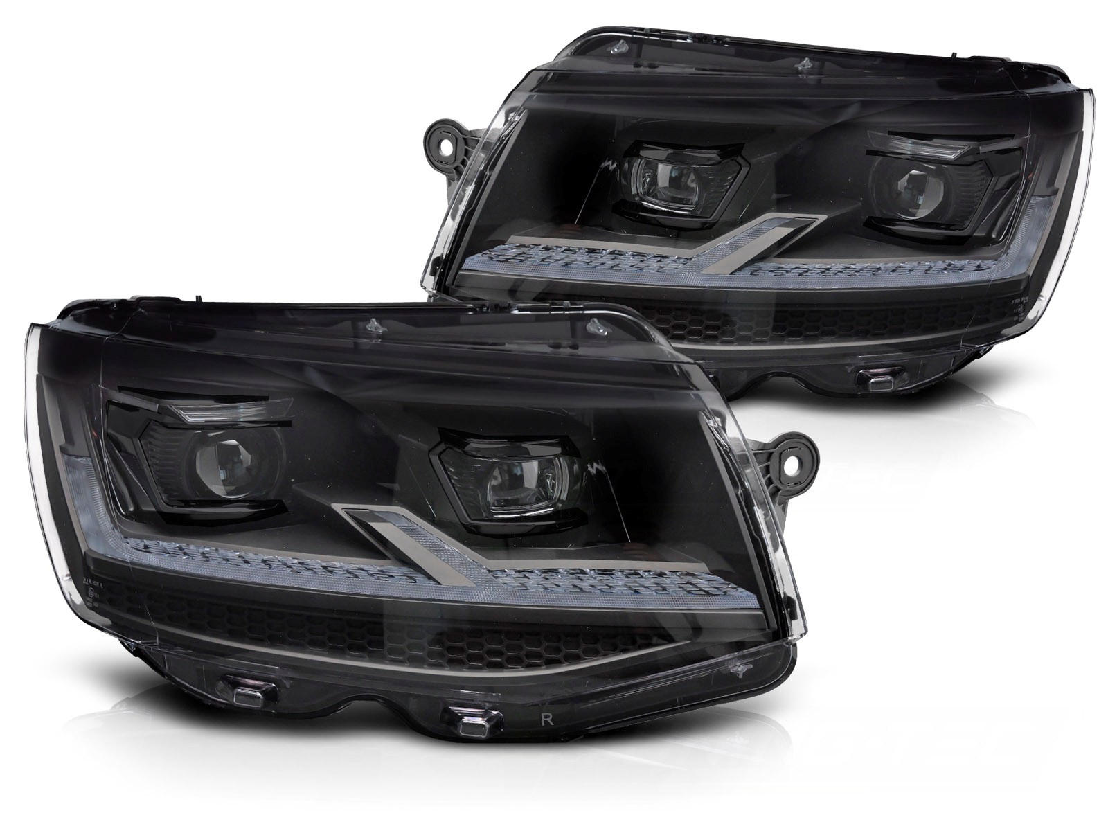 Koplampen VW T6 Multivan/Transporter Dynamic Tube Zwart
