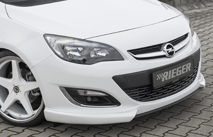 Spoilerzwaard Opel Astra J Rieger facelift carbon-look
