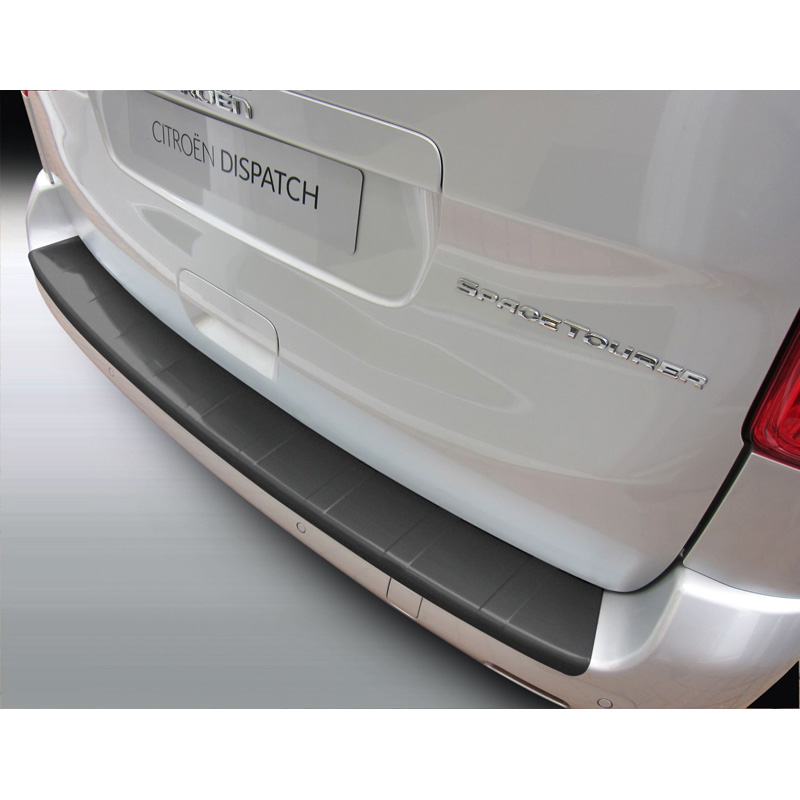 ABS Rear bumper protector  Citroën Jumpy (Dispatch) & Spacetourer / Peugeot Expert & Traveller / Toyota Proace 9/2016- & Opel Vivaro / Zafira Life 2019- & Fiat Scudo 2022- Black 'Ribbed'