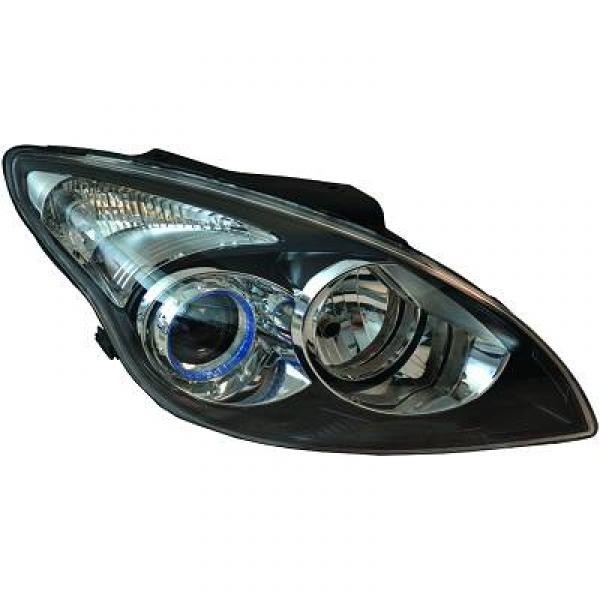 Koplamp links I30. 07->> H1+H7/ZWART