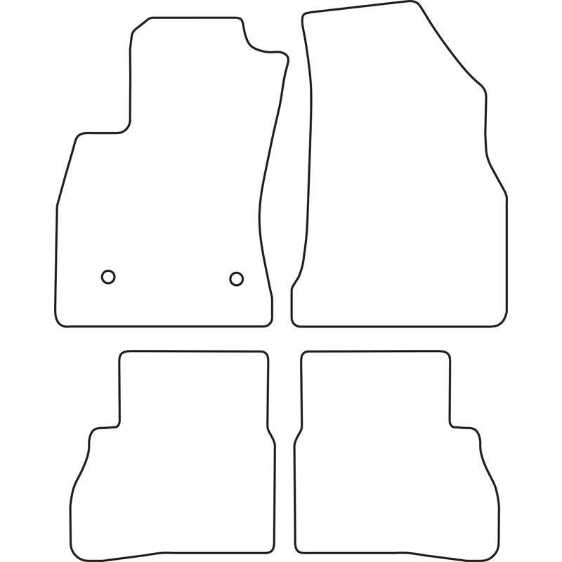 Set velour car mats  Opel Combo Tour 2012-