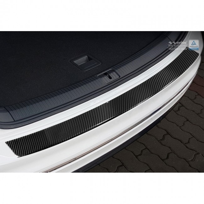 Carbon Achterbumperprotector Volkswagen Tiguan II 2016- Zwart Ca