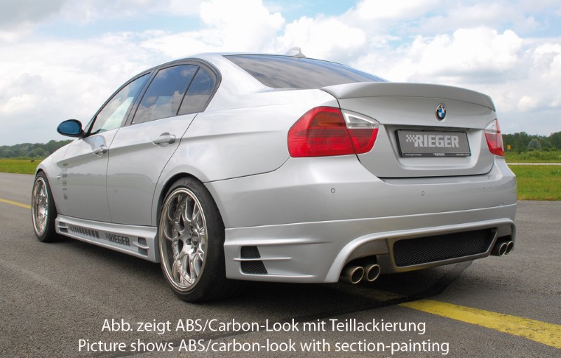Achterbumper Diffusor Carbon BMW E90 Sedan Rieger