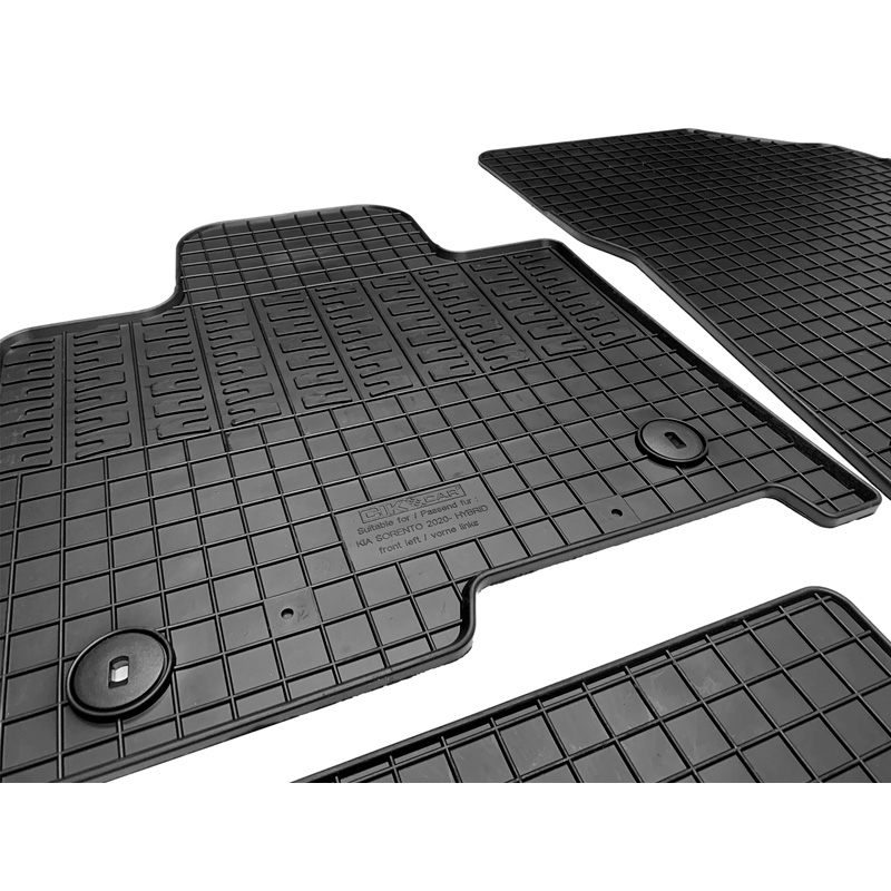 Rubber car mats set  Kia Sorento IV (MQ4) Hybrid 2020- (4-pieces + fixing system)