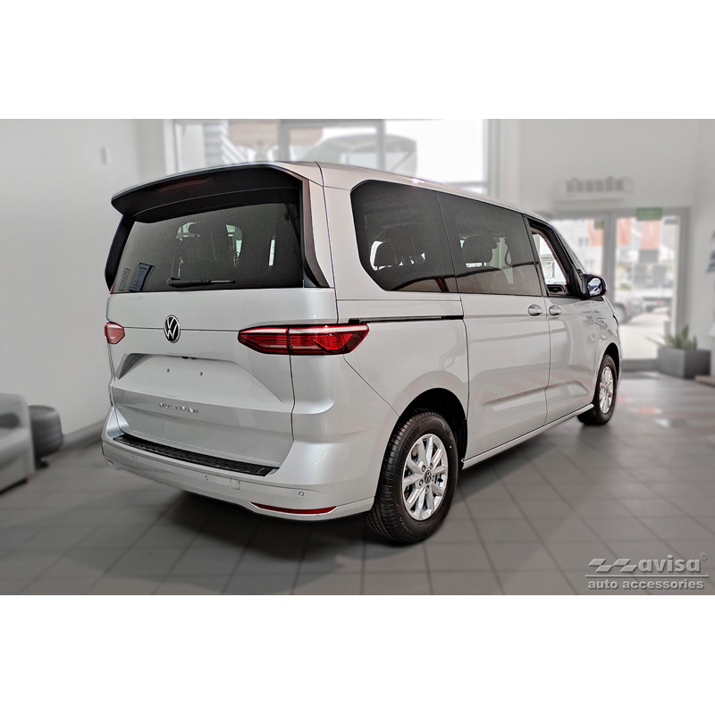 Echt 3D Carbon Achterbumperprotector  Volkswagen Multivan T7 2021- 'Ribs'