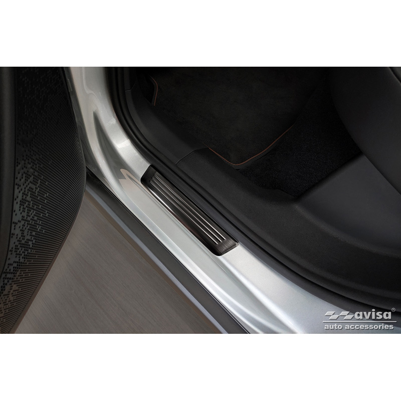Zwart RVS Instaplijsten  Skoda Enyaq iV 2020- - 'Special Edition' - 4-delig