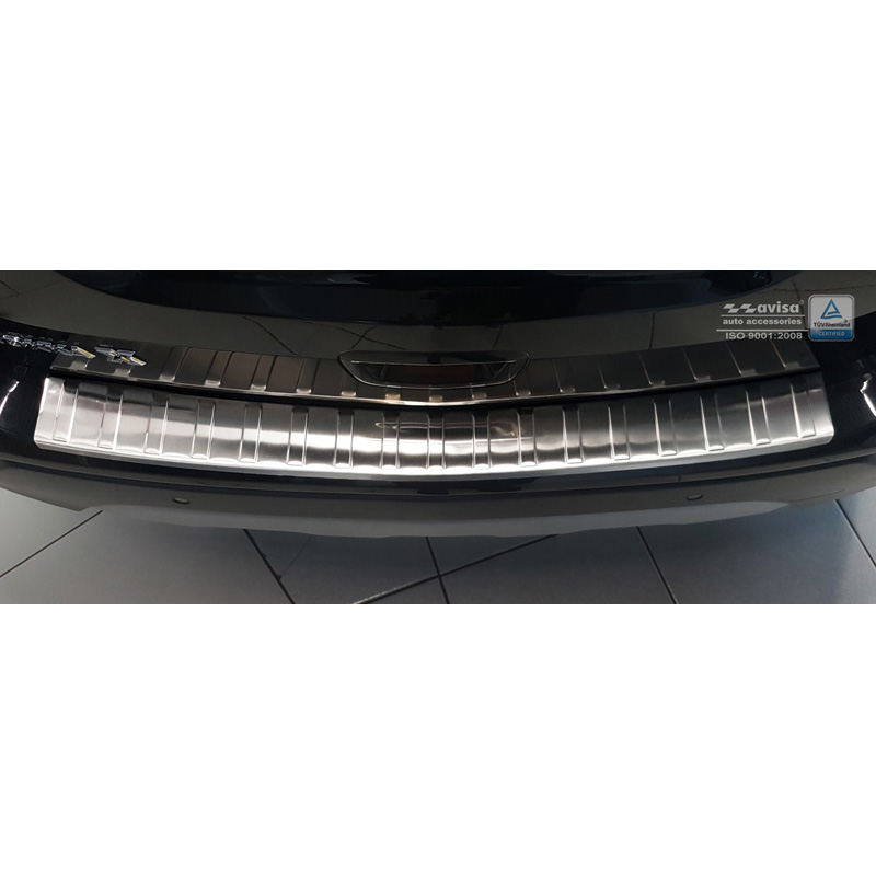 Stainless Steel Rear bumper protector  Opel Mokka X 2016- 'Ribs'