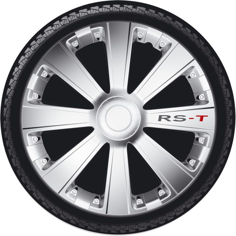 4-Delige Wieldoppenset RS-T 13-inch zilver