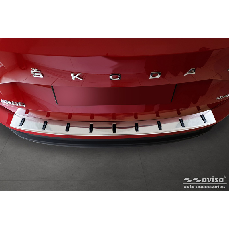 Stainless Steel Rear bumper protector  Skoda Karoq (NU7) Facelift incl. Sportline 2022- 'STRONG EDITION'