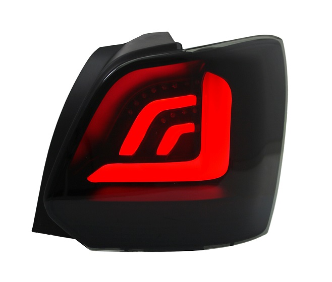 Taillights VW Polo 6R 09- black/Smoke LED Cardna