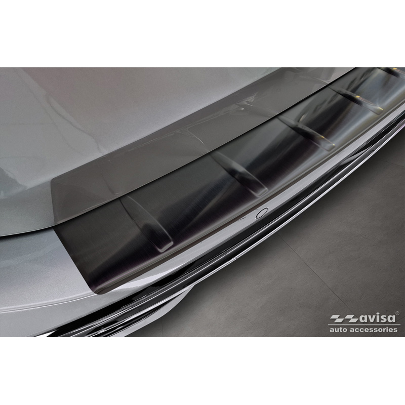 Black Stainless Steel Rear bumper protector  Volkswagen Passat Variant (CJ5) 2023- 'Ribs'