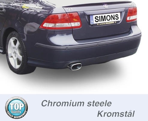 Simons Uitlaatsysteem af kat. Saab 9-3 2003-2004