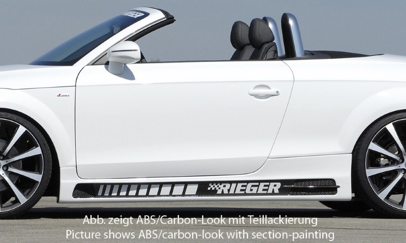 Sideskirts Audi TT 8J ABS Carbon-look Rieger