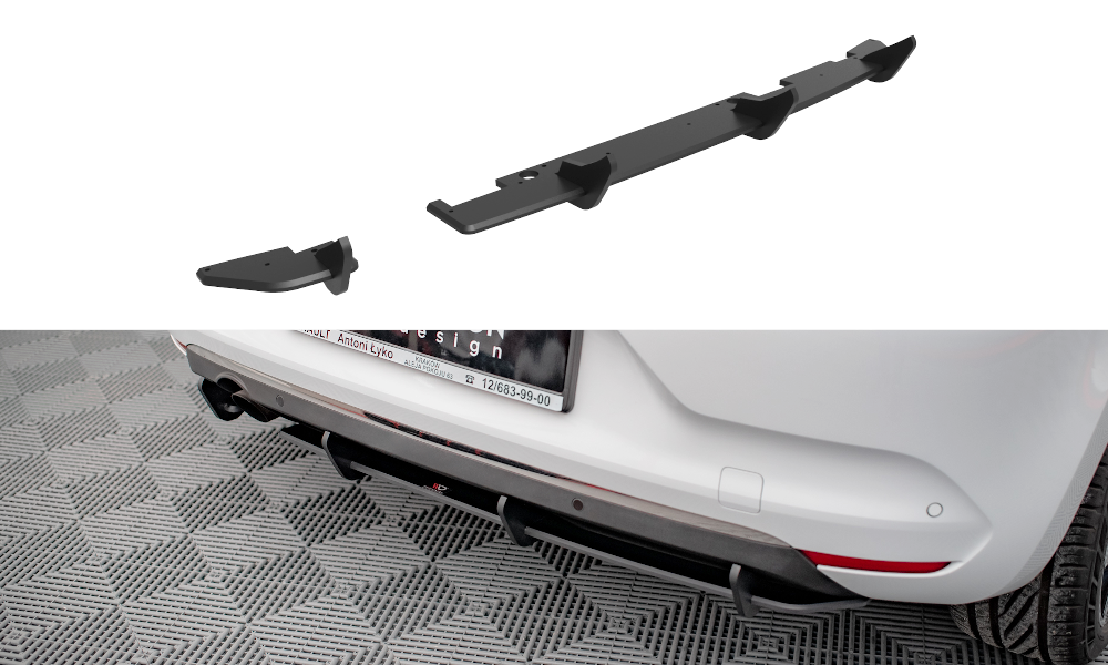 Diffuser Renault Clio Mk5 Maxton Glans Zwart Street Pro