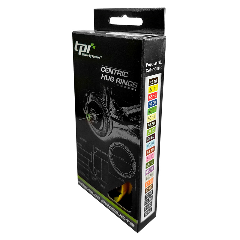 Set TPI Centreerringen - 66.5->57.1mm - Zwart