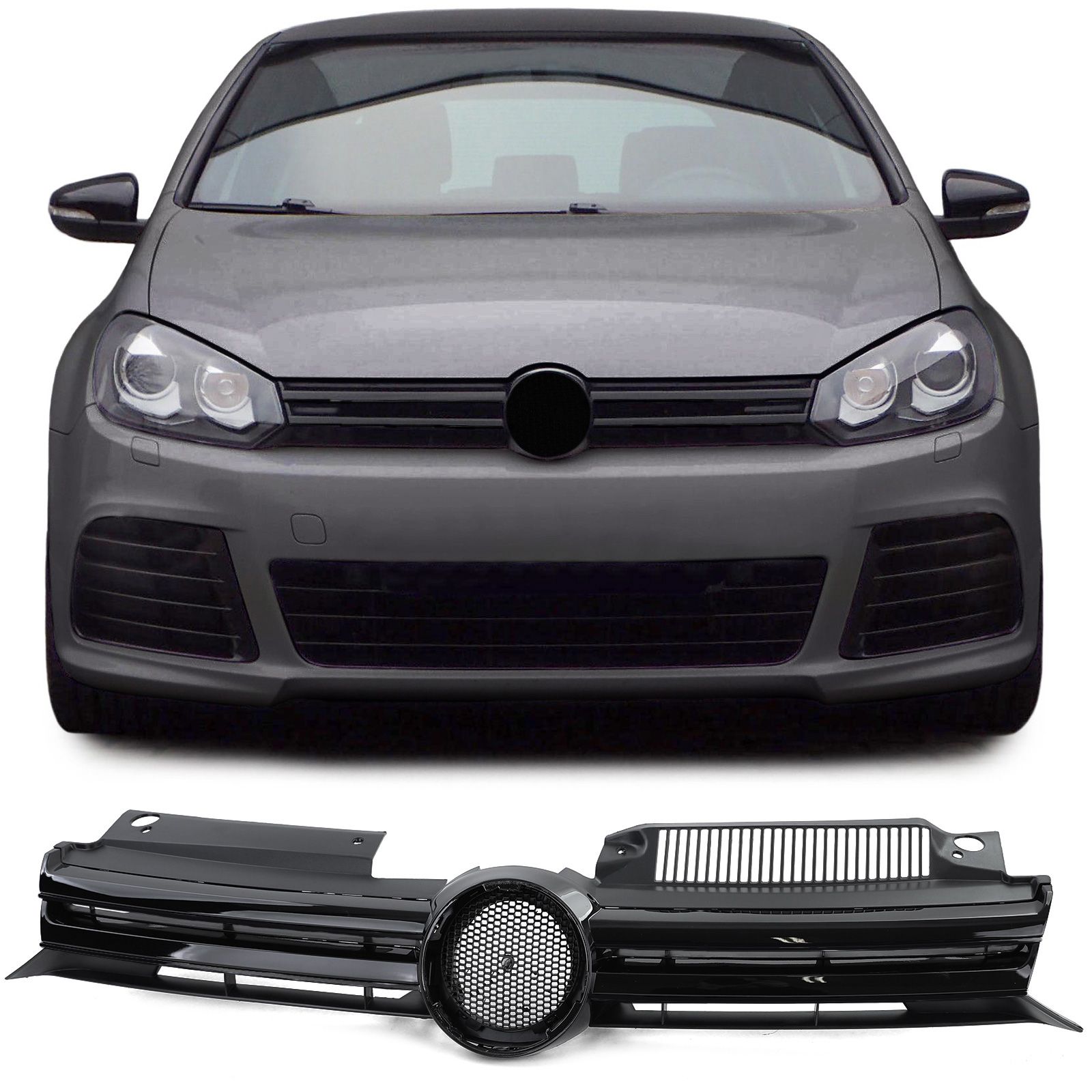 Grill VW Golf VI Glans Zwart