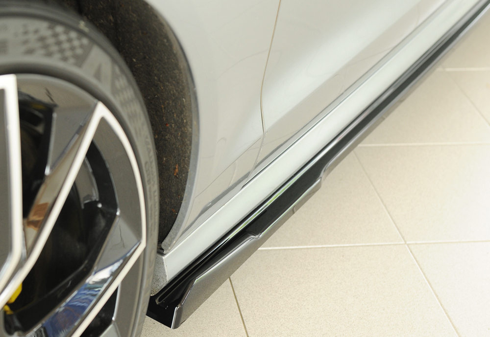 Zijskirts Audi A6 (4G/C7): 11.10-08 glans zwart