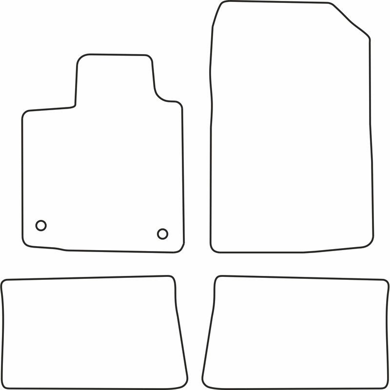Set velour car mats  Renault Twingo 2007-2013