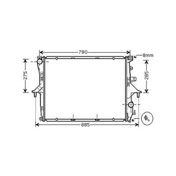 Radiator TOUAREG 02->> 710x551x40 3.2/4.2V6 +/-AC
