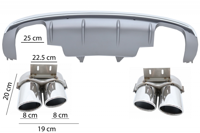 Diffusor AUDI Q5 8R 13-16 S-Line Duplex Sierstukken