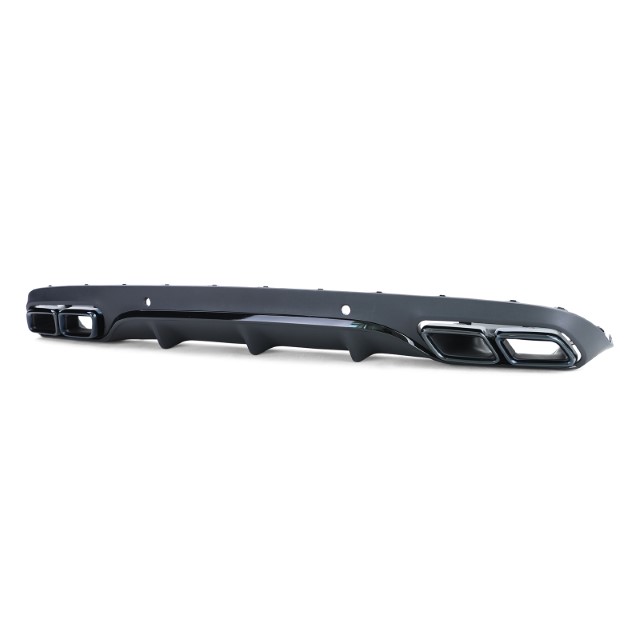 Diffusor Mercedes C205 A205 Coupe / Cabrio 15-19 C63 Design Zwart